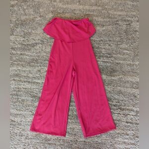Charlotte Russe Hot Pink Jumpsuit Strapless and Palazzo Pants